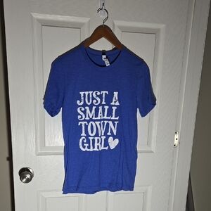 Bella Canvas Blue Tee with White Graphic